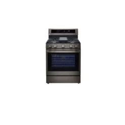 LG LRGL5825D 5.8 Cu Ft. Smart Wi-Fi Enabled True Convection InstaView Gas Range With Air Fry - Black Stainless Steel - Black Stainless Steel
