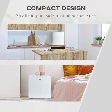 HOMCOM Mini Freezer Countertop, 1.1 Cu.Ft Compact Upright Freezer With Removable Shelves, Reversible Door For Home, Dorm - 18.5" W X 17.5" D X 19.25" H - Grey 16 HOMCOM Mini Freezer Countertop, 1.1 Cu.Ft Compact Upright Freezer With Removable Shelves, Reversible Door For Home, Dorm - 18.5" W X 17.5" D X 19.25" H - Grey - Image 14