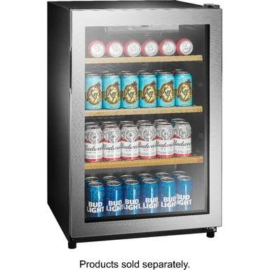 Insignia™ - 130-Can Beverage Cooler - Silver 4 Insignia™ - 130-Can Beverage Cooler - Silver - Image 2