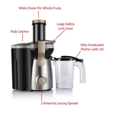 Brentwood Select 2 Speed 1000 Watt Juice Extractor - Black 5 Brentwood Select 2 Speed 1000 Watt Juice Extractor - Black - Image 3