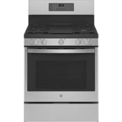 Ge Profile 30" Fingerprint Resistant Stainless Steel Freestanding Self Clean Gas Range With No Preheat Air Fry