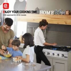 GASLAND Chef 36'' Gas Rangetop NG Pro RT3606- 120V,6 Deep Recessed Sealed Burners, Continuous Cast Iron Grates,Re-ignition - Silver -KitchenAid Shop ca779af8 a337 4b02 a041 8af51a560cf8