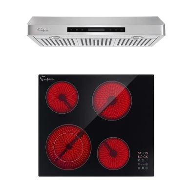 2 Piece Kitchen Appliances Packages Including 24" Radiant Electric Cooktop And 30" Under Cabinet Range Hood - 24" 3 2 Piece Kitchen Appliances Packages Including 24" Radiant Electric Cooktop And 30" Under Cabinet Range Hood - 24"