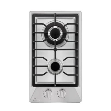Empava 12" X 21" Gas Cooktop With 2 Sealed Burners - LPG Convertible In Stainless Steel - 12" X 21" - Silver 3 Empava 12" X 21" Gas Cooktop With 2 Sealed Burners - LPG Convertible In Stainless Steel - 12" X 21" - Silver