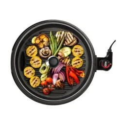 Elite Gourmet - 12" Deluxe Indoor Grill W Tempered Glass Lid, Stainless Steel - Black 9 Elite Gourmet - 12" Deluxe Indoor Grill W Tempered Glass Lid, Stainless Steel - Black -KitchenAid Shop d12ae5bb 4e03 51a0 b0a7 5687475cee43