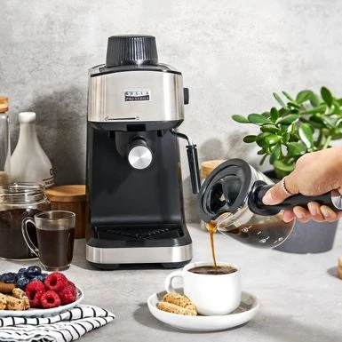 Bella Pro Series - Steam Espresso Machine - Black 4 Bella Pro Series - Steam Espresso Machine - Black - Image 2