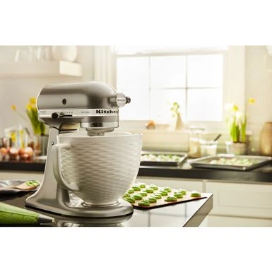 KitchenAid 5-Qt. Titanium-Reinforced Ceramic Bowl For Tilt-Head Stand Mixers, Textured White 7 KitchenAid 5-Qt. Titanium-Reinforced Ceramic Bowl For Tilt-Head Stand Mixers, Textured White - Image 5