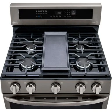 LG 5.8-Cu. Ft. Gas Convection Smart Range With AirFry And InstaView, Black Stainless Steel 6 LG 5.8-Cu. Ft. Gas Convection Smart Range With AirFry And InstaView, Black Stainless Steel - Image 4