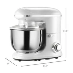HOMCOM Stand Mixer With Splash Guard, Electric Hand Mixer Set With 6 Qt. Large Mixing Bowl - 14.5" X 9" X 14.5" - Silver -KitchenAid Shop d99b0595 e84f 415f 8f37 8985c5c28b25