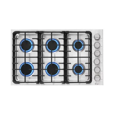 36-in Built-in Gas Cooktop With 6 Sealed Burners In Stainless Steel - LPG Convertible - 18,000-BTUs Power Burner - Silver 7 36-in Built-in Gas Cooktop With 6 Sealed Burners In Stainless Steel - LPG Convertible - 18,000-BTUs Power Burner - Silver - Image 5