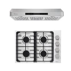 2 Piece Kitchen Appliances Packages Including 30" Gas Cooktop And 36" Under Cabinet Range Hood - 30"