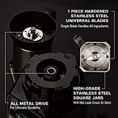 Hamilton Beach Professional 4-in-1 Juicer Mixer Grinder, Commercial-Grade 1400 Watt Motor, 120V, 3 Leakproof Jars, For Wet And Dry Spices, Chutneys And Curries, Engineered In India & USA (58770) 8 Hamilton Beach Professional 4-in-1 Juicer Mixer Grinder, Commercial-Grade 1400 Watt Motor, 120V, 3 Leakproof Jars, For Wet And Dry Spices, Chutneys And Curries, Engineered In India & USA (58770) - Image 6