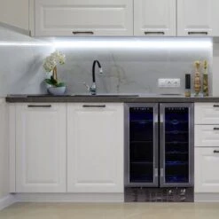 Newair 24" Built-in Dual Zone 18 Bottle And 58 Can Wine And Beverage Refrigerator And Cooler In Black Stainless Steel - Black 15 Newair 24" Built-in Dual Zone 18 Bottle And 58 Can Wine And Beverage Refrigerator And Cooler In Black Stainless Steel - Black -KitchenAid Shop ddf11689 61f1 4505 9d76 cdb18502e3f0