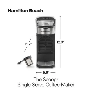 Hamilton Beach The Scoop Single-Serve Stainless Steel Coffee Maker With Removable Reservoir - Stainless Steel 11 Hamilton Beach The Scoop Single-Serve Stainless Steel Coffee Maker With Removable Reservoir - Stainless Steel - Image 9