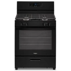 Whirlpool 5.1 Cu. Ft. Black Freestanding Gas Range With Broiler Drawer