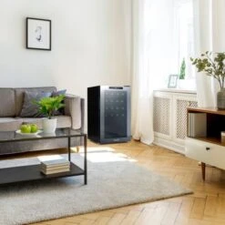 Newair Shadow Series Wine Cooler Refrigerator 24 Bottle, Freestanding Mirrored Wine Fridge With Compressor Cooling - Black -KitchenAid Shop e1492da9 9abd 432c bbad 6d43416c4733