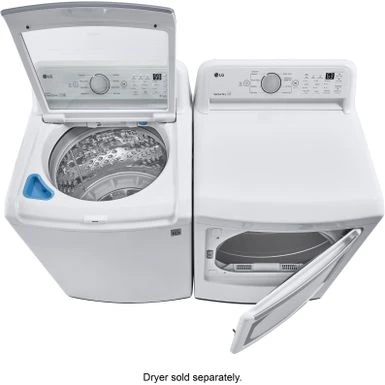 LG - 5.0 Cu. Ft. High-Efficiency Top Load Washer With 6Motion Technology - White 8 LG - 5.0 Cu. Ft. High-Efficiency Top Load Washer With 6Motion Technology - White - Image 6