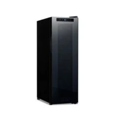 Newair Shadow Series Wine Cooler Refrigerator 12 Bottle, Freestanding Mirrored Wine Fridge - Black