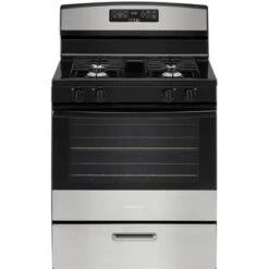 Amana - 5.1 Cu. Ft. Freestanding Gas Range With Bake Assist Temps - Stainless Steel