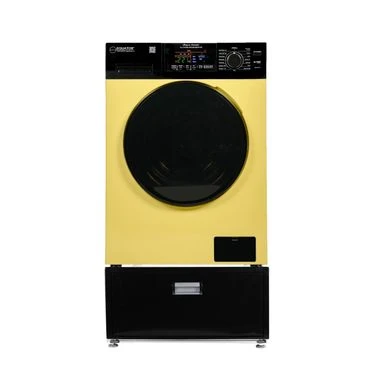 Equator 18lbs. Combination Washer Dryer-Sanitize, Allergen, Winterize, Vented/Ventless Dry & Laundry Pedestal With Drawer - Yellow/Black 3 Equator 18lbs. Combination Washer Dryer-Sanitize, Allergen, Winterize, Vented/Ventless Dry & Laundry Pedestal With Drawer - Yellow/Black