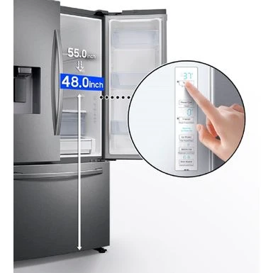 Samsung - 27 Cu. Ft. Large Capacity 3-Door French Door Refrigerator With External Water & Ice Dispenser - Stainless Steel 18 Samsung - 27 Cu. Ft. Large Capacity 3-Door French Door Refrigerator With External Water & Ice Dispenser - Stainless Steel - Image 16