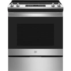 GE - 5.3 Cu. Ft. Slide-In Electric Range - Stainless Steel