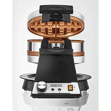 CRUX Double Rotating Belgian Waffle Maker With Nonstick Plates, Stainless Steel Housing & Browning Control 8 CRUX Double Rotating Belgian Waffle Maker With Nonstick Plates, Stainless Steel Housing & Browning Control - Image 6