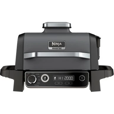 Ninja - Woodfire Outdoor Grill & Smoker, 7-in-1 Master Grill, BBQ Smoker, & Outdoor Air Fryer With Woodfire Technology - Grey 6 Ninja - Woodfire Outdoor Grill & Smoker, 7-in-1 Master Grill, BBQ Smoker, & Outdoor Air Fryer With Woodfire Technology - Grey - Image 5