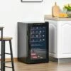 HOMCOM Wine Cooler With 33 Bottle Capacity, Mini Beverage Fridge With Digital Temperature Control And Alarm Function, Black - Black -KitchenAid Shop ef39c5e5 843d 481e 8eee 824b38f5803a