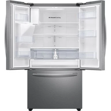 Samsung - 27 Cu. Ft. Large Capacity 3-Door French Door Refrigerator With External Water & Ice Dispenser - Stainless Steel 5 Samsung - 27 Cu. Ft. Large Capacity 3-Door French Door Refrigerator With External Water & Ice Dispenser - Stainless Steel - Image 3