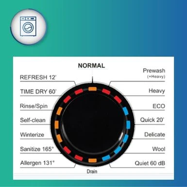 Equator Digital Touch 18 Lbs Compact 110V Washer 1400 RPM 4 Memory & 16 Programs - White 10 Equator Digital Touch 18 Lbs Compact 110V Washer 1400 RPM 4 Memory & 16 Programs - White - Image 8