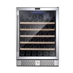 24 In. Single Zone 52-Bottle Built-In And Freestanding Wine Chiller Refrigerator In Stainless Steel - Stainless Steel