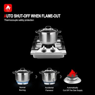 GASLAND Chef 12'' Gas Stove Top Stainless Steel 2 Burner NG/LPG Convertible Built-in Gas Cooktop, CSA Certification - Stainless Steel 4 GASLAND Chef 12'' Gas Stove Top Stainless Steel 2 Burner NG/LPG Convertible Built-in Gas Cooktop, CSA Certification - Stainless Steel - Image 2