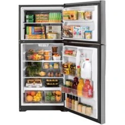 GE - 21.9 Cu. Ft. Garage-Ready Top-Freezer Refrigerator - Stainless Steel 20 GE - 21.9 Cu. Ft. Garage-Ready Top-Freezer Refrigerator - Stainless Steel -KitchenAid Shop f2174cd4 8adb 533e abf9 bb5b01e001e6