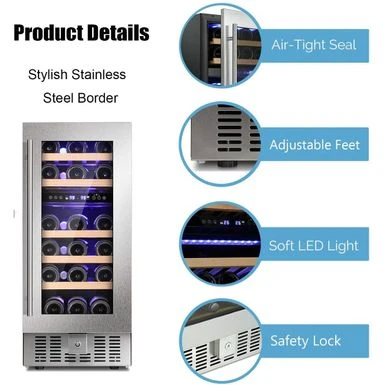 12"-15" Wine Cooler Beverage Refrigerator Beer Mini Fridge 19 Bottles - 15inch-new 16 12"-15" Wine Cooler Beverage Refrigerator Beer Mini Fridge 19 Bottles - 15inch-new - Image 14