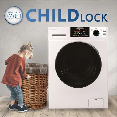 Equator Digital Compact 110V Vented/Ventless 18 Lbs Combo Washer Dryer 1400 RPM - Yellow-Black 6 Equator Digital Compact 110V Vented/Ventless 18 Lbs Combo Washer Dryer 1400 RPM - Yellow-Black - Image 4