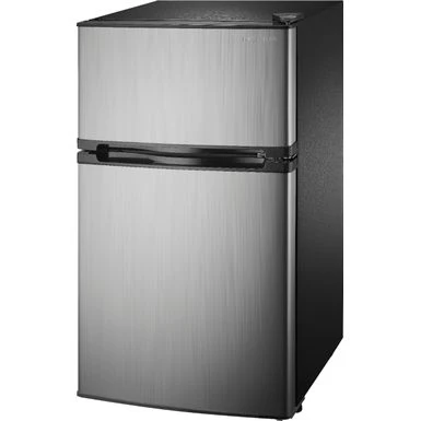 Insignia™ - 3.0 Cu. Ft. Mini Fridge With Top Freezer - Stainless Steel 5 Insignia™ - 3.0 Cu. Ft. Mini Fridge With Top Freezer - Stainless Steel - Image 3