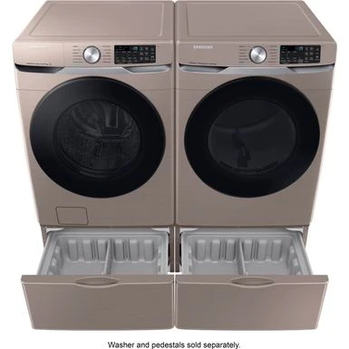 Samsung - 7.5 Cu. Ft. Stackable Smart Electric Dryer With Steam Sanitize+ - Champagne 11 Samsung - 7.5 Cu. Ft. Stackable Smart Electric Dryer With Steam Sanitize+ - Champagne - Image 9