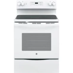 GE - 5.3 Cu. Ft. Self-Cleaning Freestanding Electric Range - White