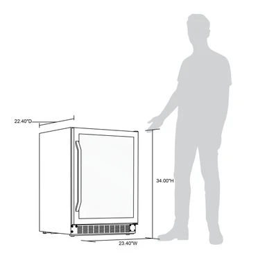 Newair Stone Brewing 180 Can FlipShelf Beer Refrigerator, 24 Built-In Or Freestanding Wine Cooler With Reversible Shelves - Stone Brewing Branded 12 Newair Stone Brewing 180 Can FlipShelf Beer Refrigerator, 24 Built-In Or Freestanding Wine Cooler With Reversible Shelves - Stone Brewing Branded - Image 10