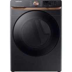 Samsung - 7.5 Cu. Ft. Stackable Smart Electric Dryer With Steam And Sensor Dry - Brushed Black