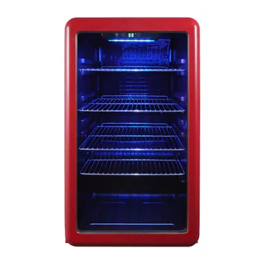 Magic Chef 3.4cu. Ft. Red Retro Beverage Cooler 3 Magic Chef 3.4cu. Ft. Red Retro Beverage Cooler