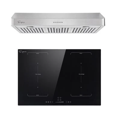 2 Piece Kitchen Appliances Packages Including 30" Induction Cooktop And 36" Under Cabinet Range Hood - Black 3 2 Piece Kitchen Appliances Packages Including 30" Induction Cooktop And 36" Under Cabinet Range Hood - Black