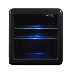 Magic Chef 1.7 Cu. Ft. Black Retro Beverage Cooler