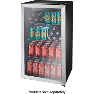 Insignia™ - 115-Can Beverage Cooler - Stainless Steel 3 Insignia™ - 115-Can Beverage Cooler - Stainless Steel