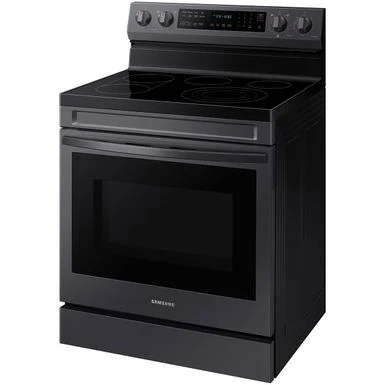 Samsung 6.3-Cu. Ft. Smart Freestanding Electric Range With No-Preheat Air Fry, Convection+ And Griddle, Brushed Black 6 Samsung 6.3-Cu. Ft. Smart Freestanding Electric Range With No-Preheat Air Fry, Convection+ And Griddle, Brushed Black - Image 4