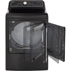 LG - 7.3 Cu. Ft. Smart Electric Dryer With Steam And Sensor Dry - Black Steel 24 LG - 7.3 Cu. Ft. Smart Electric Dryer With Steam And Sensor Dry - Black Steel -KitchenAid Shop fa675500 0dd4 58c0 8cb8 93155cdd262f