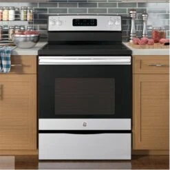 GE - 5.3 Cu. Ft. Freestanding Electric Range With Self-cleaning - Stainless Steel 15 GE - 5.3 Cu. Ft. Freestanding Electric Range With Self-cleaning - Stainless Steel -KitchenAid Shop fd0358e2 c841 5712 b52c 3c8c0a0cb924