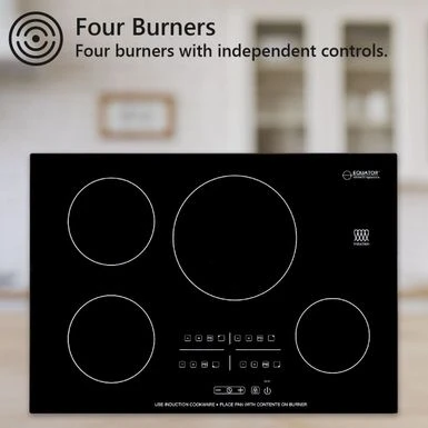 Equator 30" Built-in Induction Cooktop 4 Burner - Black 18 Equator 30" Built-in Induction Cooktop 4 Burner - Black - Image 16