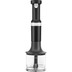 KitchenAid Cordless Variable Speed Hand Blender With Chopper And Whisk Attachment In Black Matte -KitchenAid Shop khbbv83bm 4